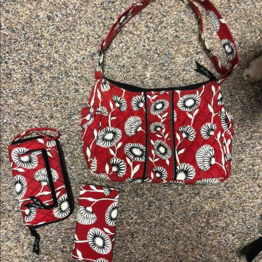 Vera Bradley purse with wallet and check holder